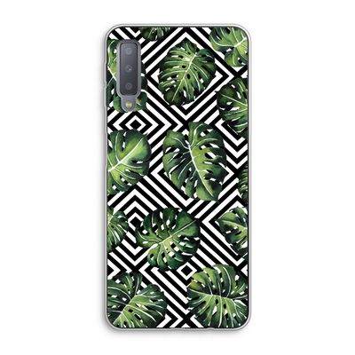 Geometrische jungle: Samsung Galaxy A7 (2018) Transparant Hoesje