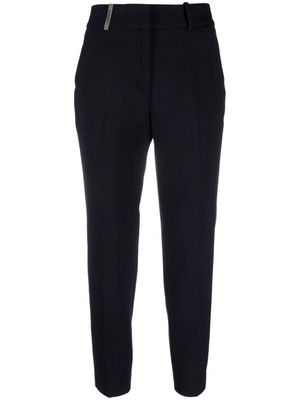 Peserico pantalon fuselé à fermeture dissimulée - Bleu