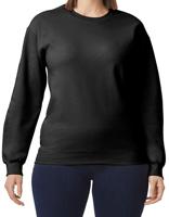 Gildan GSF000 Softstyle® Midweight Fleece Adult Crewneck Sweatshirt - Black - L - thumbnail