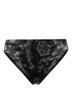 Versace slip à imprimé Barocco - Noir