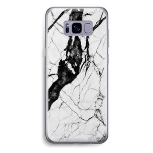 Witte marmer 2: Samsung Galaxy S8 Plus Transparant Hoesje