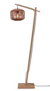 GOOD&MOJO Vloerlamp 'Tanami' Bamboe en rotan, 150cm, kleur Naturel
