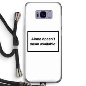 Alone: Samsung Galaxy S8 Transparant Hoesje met koord