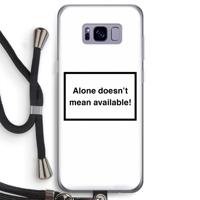 Alone: Samsung Galaxy S8 Transparant Hoesje met koord - thumbnail