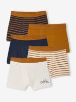 Set van 5 boxershorts voor jongens met fietsen ecru