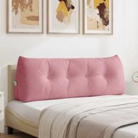 VidaXL Rugkussen roze 140 x 24 x 50 cm fluweel