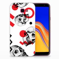 Silicone Back Case Samsung Galaxy J4 Plus (2018) Skull Red - thumbnail