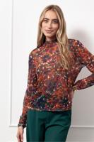 Francie mesh flower top - multi color - 13184