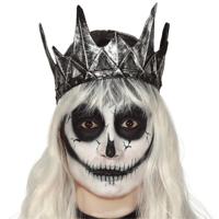 Koning/koninginnen verkleed kroon -zilver - Halloween verkleedaccessoires - dames