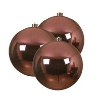 3x stuks grote kunststof kerstballen lippenstift roze 14 cm glans 3x stuks grote kunststof kerstballen lippenstift roze 14 cm glans