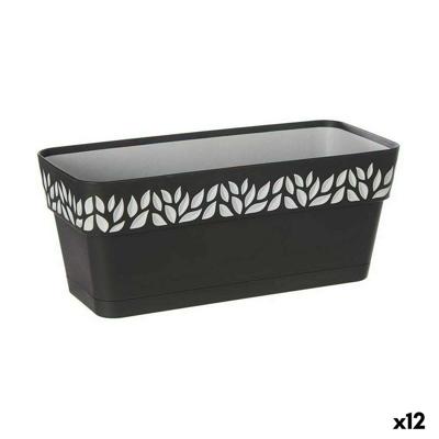 Plantenbak Stefanplast 94373 Cloe Antraciet Plastic 13,3 x 12,3 x 29,3 cm (12 Stuks)