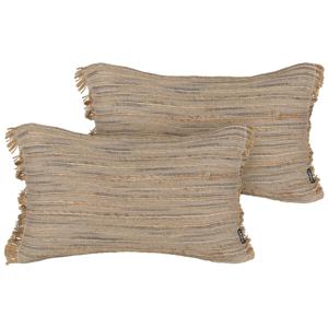 Beliani LEDUM - Sierkussen-Beige-Jute