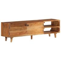 Tv-meubel 140x30x40 cm massief acaciahout met hongingafwerking