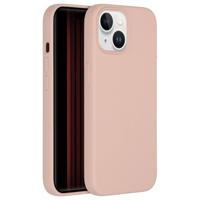 Accezz Liquid Silicone Backcover met MagSafe iPhone 15 Telefoonhoesje Roze