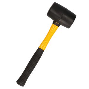 Rubberen hamer - fiber steel - 450 gram - campinghamer - haring hamer