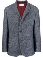 Brunello Cucinelli manteau en maille à chevrons - Bleu