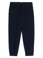 Emporio Armani Kids pantalon à patch logo - Bleu