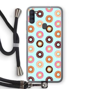 Donuts: Samsung Galaxy A11 Transparant Hoesje met koord