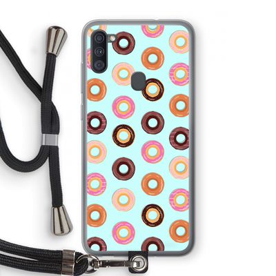 Donuts: Samsung Galaxy A11 Transparant Hoesje met koord
