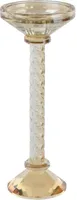 Decoris kandelaar glas deco 10x25cm bruin Decoris kandelaar glas deco 10x25cm bruin