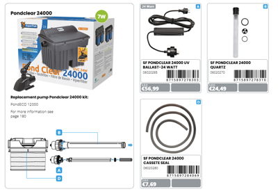 SF Pondclear 24000 Schuim 4st SF Pondclear 24000 Schuim 4st