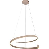 LED Hanglamp - Cinque Cinardi -1 Lichtpunt van 50 Watt - Dimbaar - Aanpasbare Lichtkleur - Taupe - Metaal