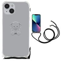 iPhone 14 Plus Stevig | Bumper Hoesje | Grijs Baby Olifant