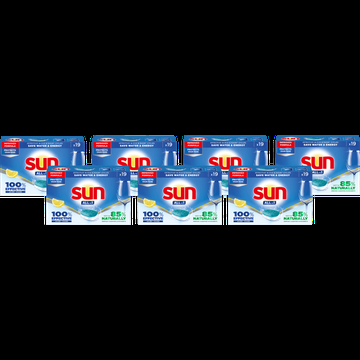 Sun Allin 1 Vaatwastabletten Citroen 19 tabletten x 7 Stuks bij Jumbo