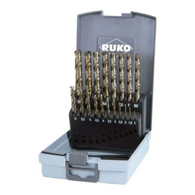 Borenset RUKO Snelstaal (HSS) 9 mm 10 mm 6 mm 3 mm 7 mm 5 mm 4 mm 2 mm 8 mm 1,5 mm 2,5 mm 3,5 mm 4,5 mm 5,5 mm 1 mm 8,5 mm 4,25