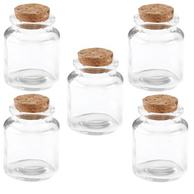 Klein flesje - 40x - 5 x 6 cm - transparant - glas - potje - DIY - bedankjes - bewaarpotjes
