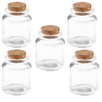 Klein flesje - 40x - 5 x 6 cm - transparant - glas - potje - DIY - bedankjes - bewaarpotjes