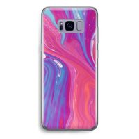 Paarse stroom: Samsung Galaxy S8 Transparant Hoesje