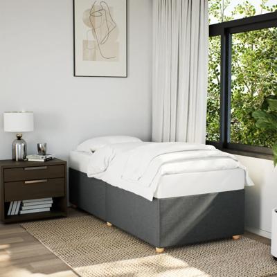 Bedframe zonder matras 100x200 cm stof donkergrijs