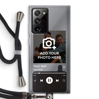 Music Player: Samsung Galaxy Note 20 Ultra / Note 20 Ultra 5G Transparant Hoesje met koord