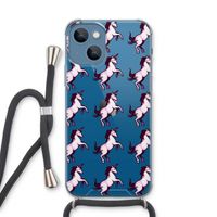 Musketon Unicorn: iPhone 13 Transparant Hoesje met koord