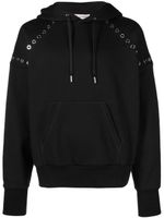 Alexander McQueen hoodie à détails d'œillets - Noir - thumbnail