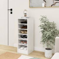 VidaXL Schoenenkast 31,5x35x90 cm bewerkt hout wit