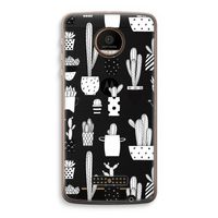 Cactusmotief: Motorola Moto Z Force Transparant Hoesje
