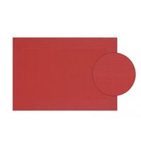 Placemat gevlochten rood 45 x 30 cm - thumbnail