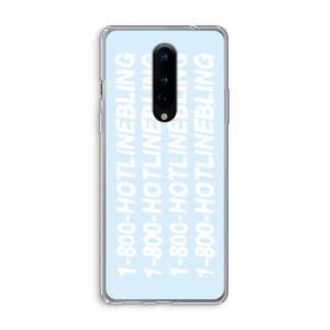 Hotline bling blue: OnePlus 8 Transparant Hoesje