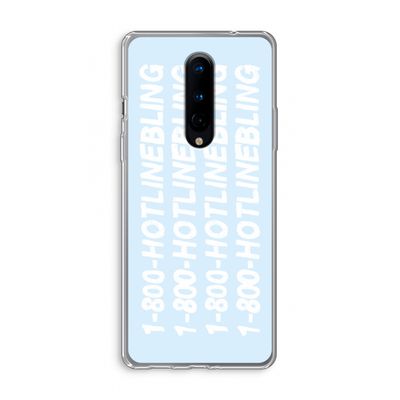 Hotline bling blue: OnePlus 8 Transparant Hoesje