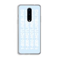Hotline bling blue: OnePlus 8 Transparant Hoesje