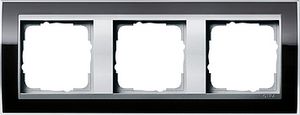 Gira Event Clear Zwart / Aluminum 3-voudig