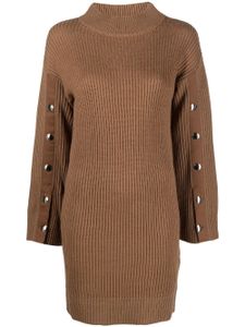 LIU JO robe-pull en maille nervurée - Marron