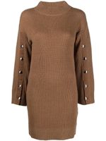 LIU JO robe-pull en maille nervurée - Marron