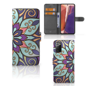 Samsung Galaxy Note 20 Hoesje Purple Flower