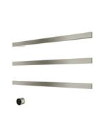 Hotbath &MORE set van 3 rails RAS80 SQUARE 80 cm met separate schakelaar en inbouw element Geborsteld Nikkel (RAS80-3GN)