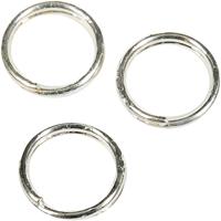 Creativ Company Splitring, d 5 mm, verzilverd, 300 stuk/ 1 doos