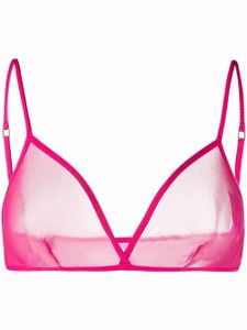 Saint Laurent soutien-gorge en tulle - Rose