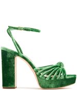 Loeffler Randall sandales Rivka 110 mm en velours - Vert - thumbnail